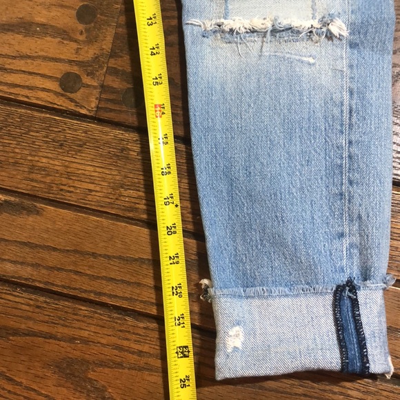 Zara Woman Premium Denim Collection Distressed Button Fly Crop SZ 2 - Picture 4 of 6